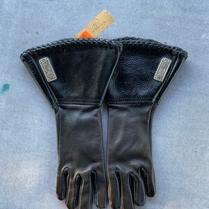 Women’s Willie G Black Leather Harley Davidson Gloves Size Small